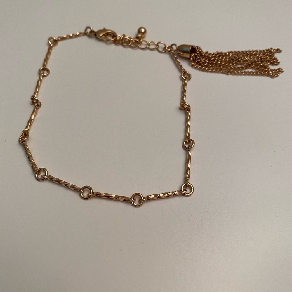 Gold tassel bracelet